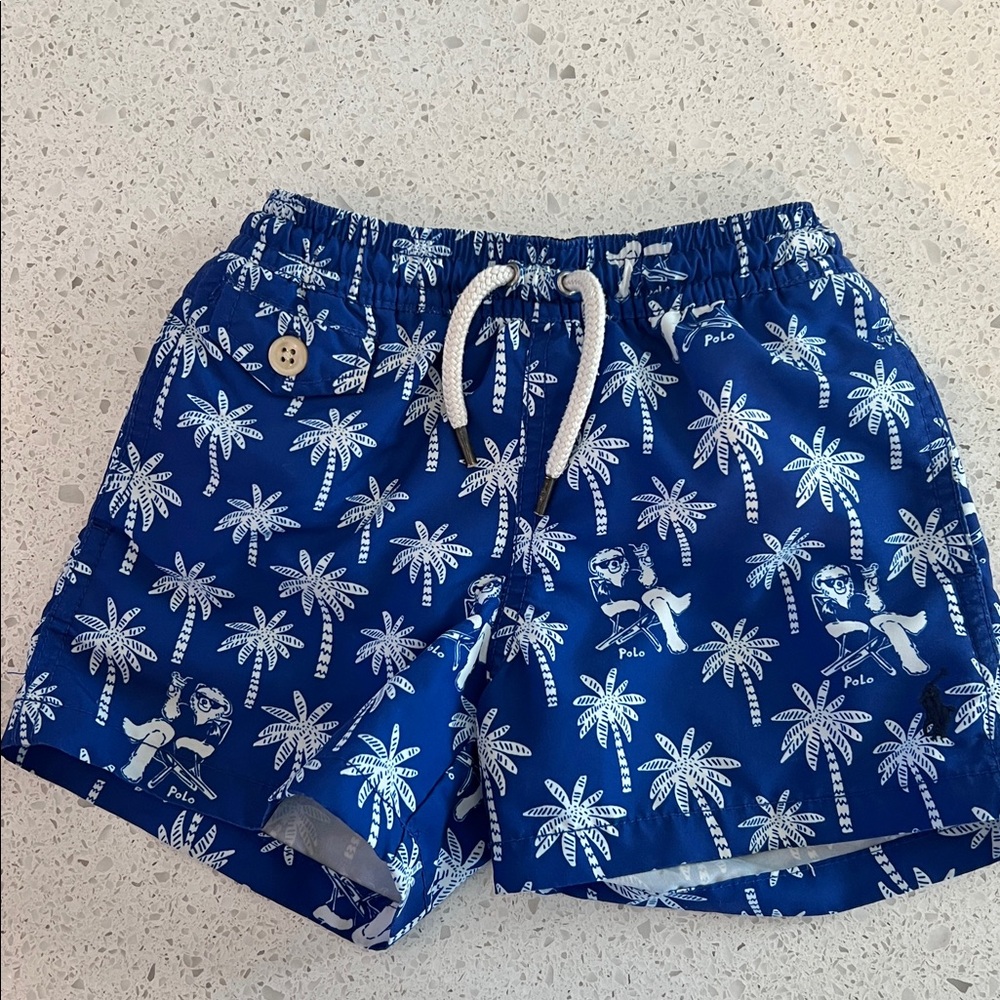 Polo Blue Palm Tree Swim Shorts